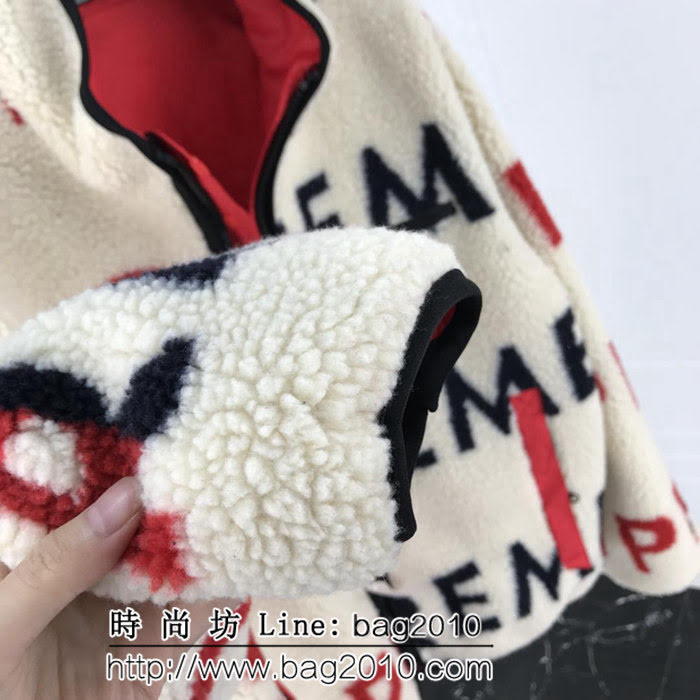 SUPREME 18FW 雙面穿 定制提花羊羔絨 男款棉服 ydi2587